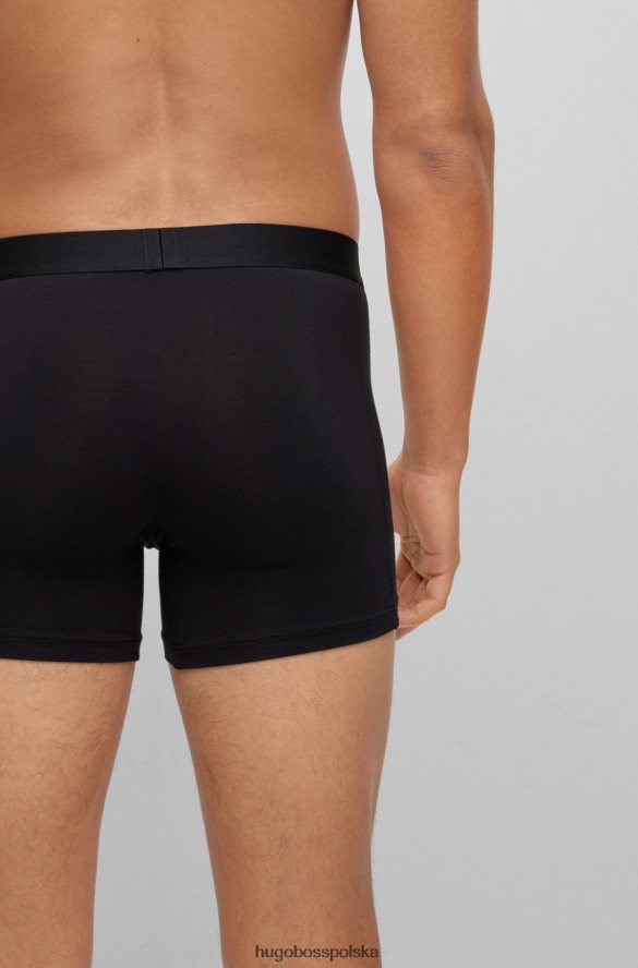 Hugo Boss hugo dwupak bokserek z elastycznego modalu z logo w kolorze czarnym czarny R0X0H62863