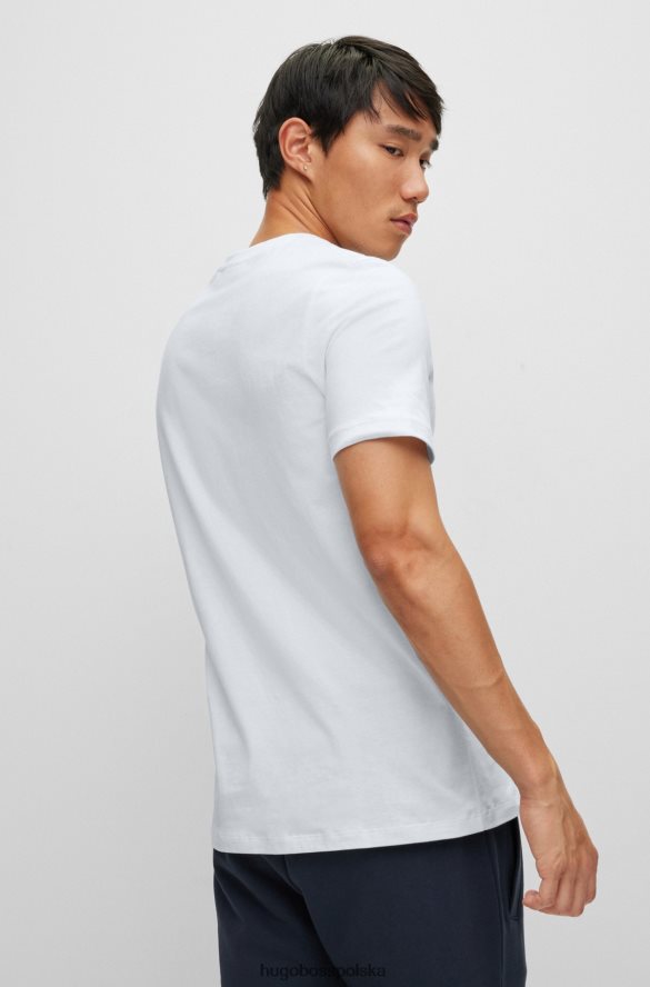 Hugo Boss hugo jasnoczerwony dwupak bawełnianych T-shirtów bieliźnianych z pionowym logo jasnoczerwony R0X0H61031