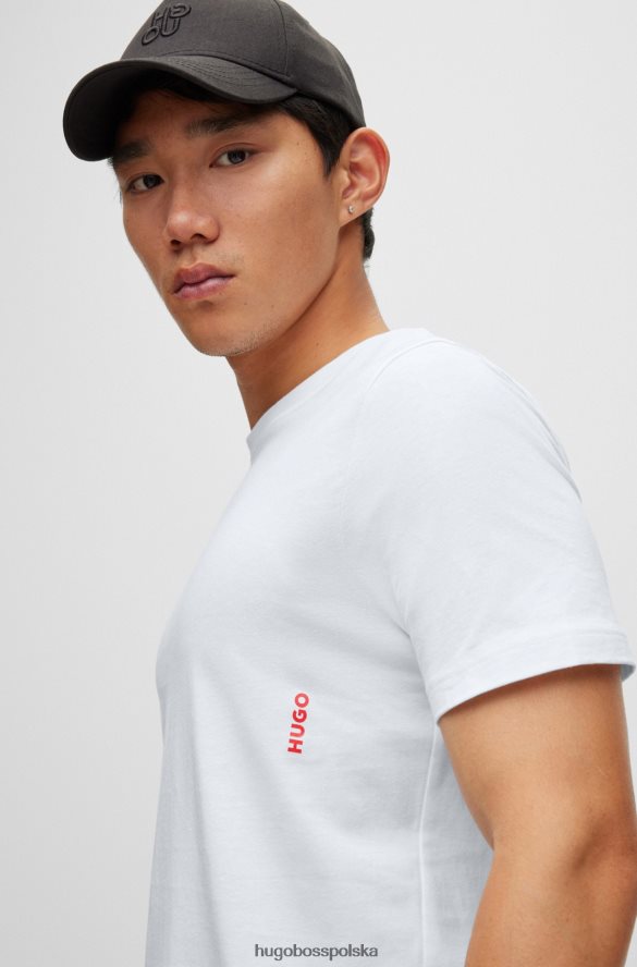 Hugo Boss hugo jasnoczerwony dwupak bawełnianych T-shirtów bieliźnianych z pionowym logo jasnoczerwony R0X0H61031