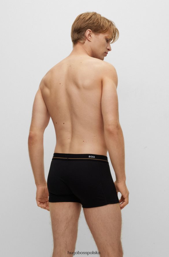 Hugo Boss hugo pięciopak czarnych spodenek z elastycznej bawełny z logo w pasie czarny/biały/czerwony R0X0H63039