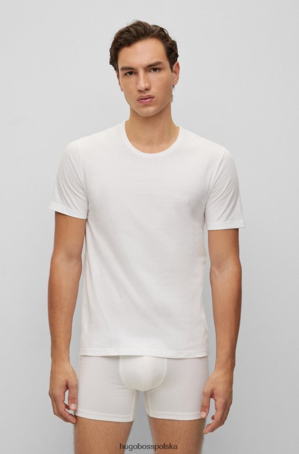 Hugo Boss hugo trzypak bielizny z logo, z bawełnianego dżerseju, w kolorze białym biały/ciemny niebieski R0X0H61949