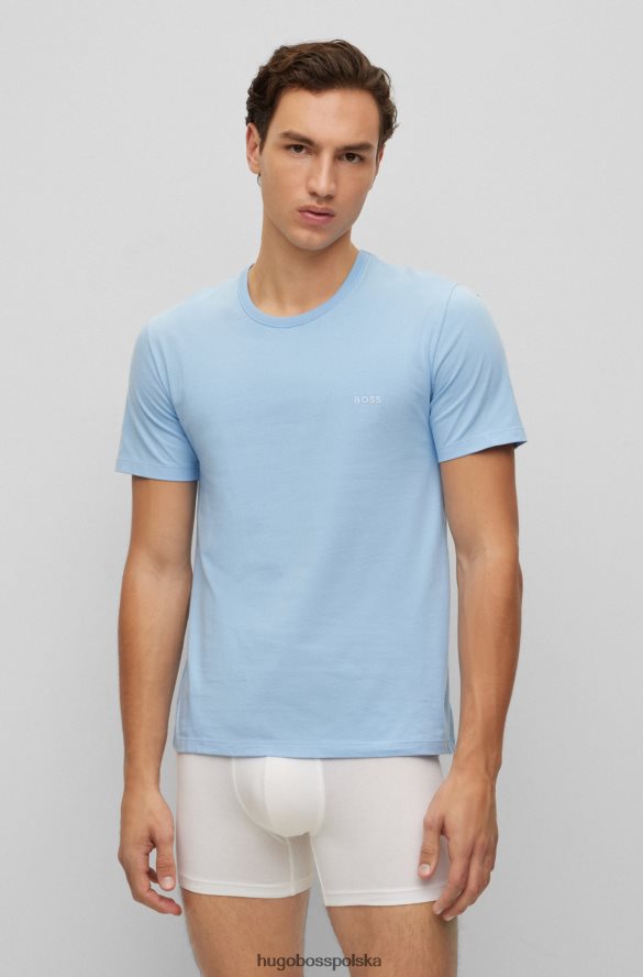 Hugo Boss hugo trzypak bielizny z logo, z bawełnianego dżerseju, w kolorze białym biały/ciemny niebieski R0X0H61949