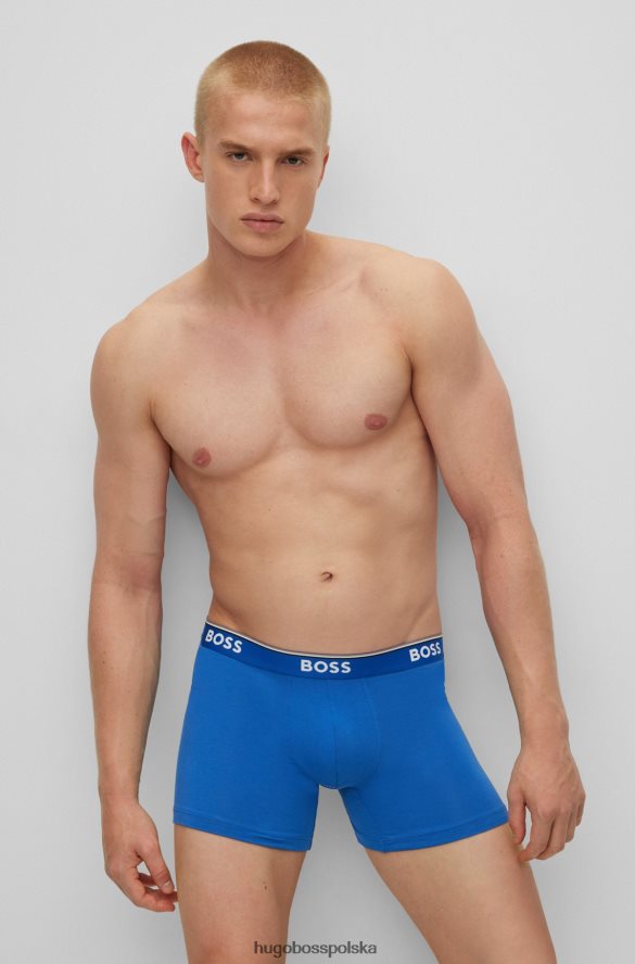 Hugo Boss hugo trzypak bokserek z rozciągliwej bawełny z logo w kolorze czarnym czarny R0X0H62344