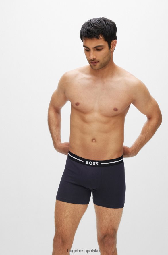 Hugo Boss hugo trzypak bokserek z rozciągliwej bawełny z wzorzystymi paskami z logo wzorzyste R0X0H61294