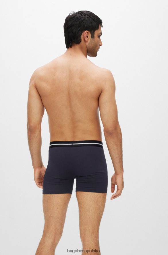 Hugo Boss hugo trzypak bokserek z rozciągliwej bawełny z wzorzystymi paskami z logo wzorzyste R0X0H61294