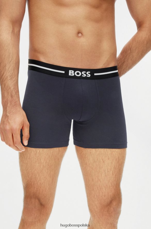 Hugo Boss hugo trzypak bokserek z rozciągliwej bawełny z wzorzystymi paskami z logo wzorzyste R0X0H61294