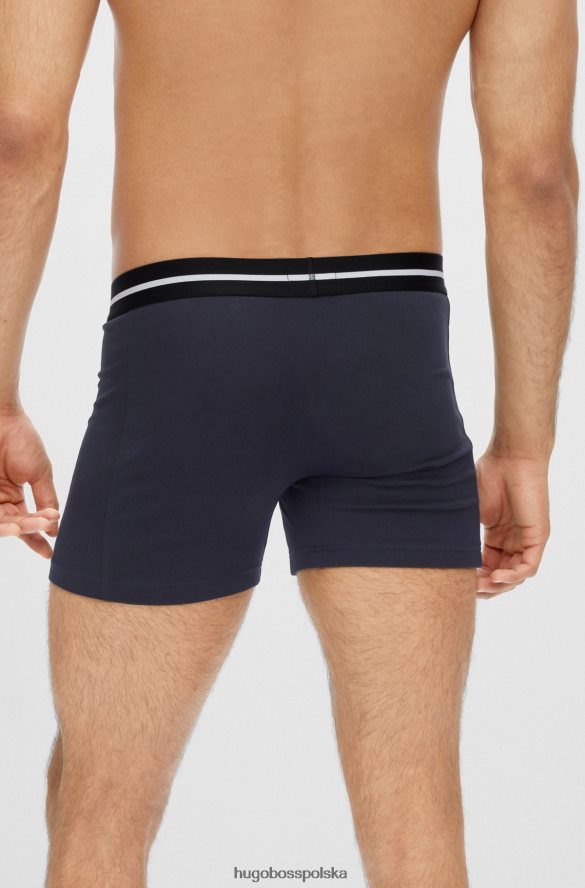 Hugo Boss hugo trzypak bokserek z rozciągliwej bawełny z wzorzystymi paskami z logo wzorzyste R0X0H61294