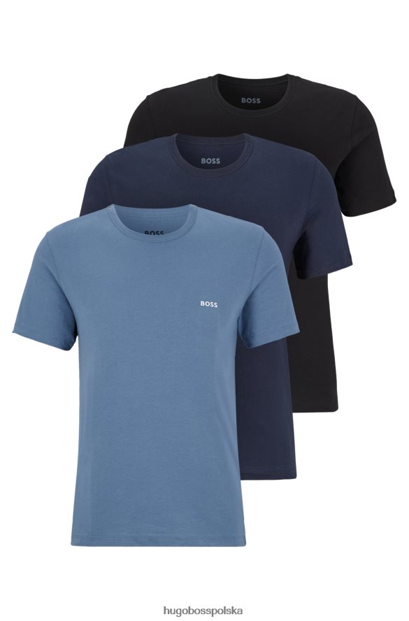 Hugo Boss niebieski hugo trzypak bielizny-t-shirtów z bawełnianego dżerseju niebieski R0X0H61250