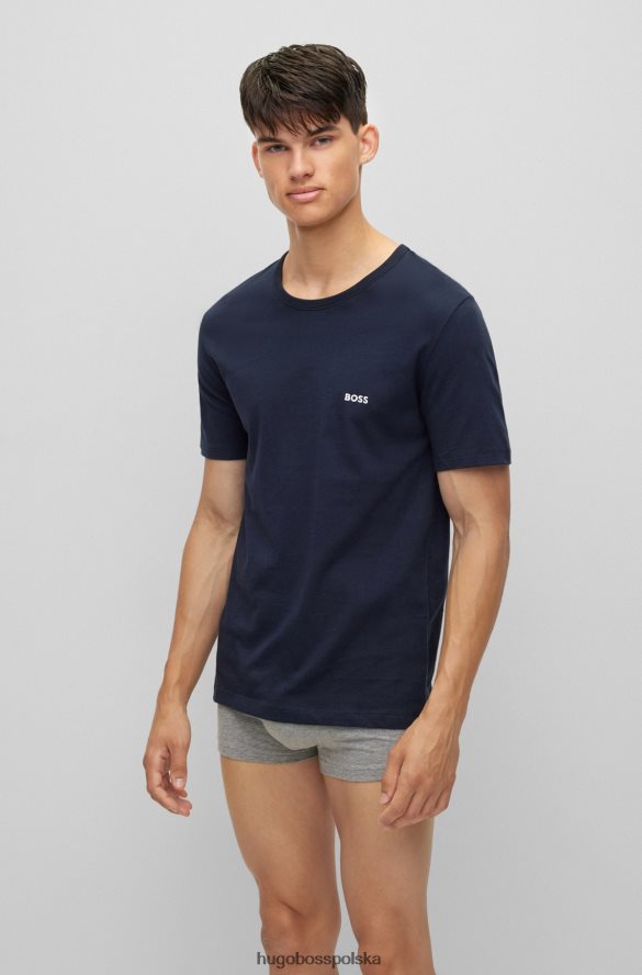 Hugo Boss niebieski hugo trzypak bielizny-t-shirtów z bawełnianego dżerseju niebieski R0X0H61250