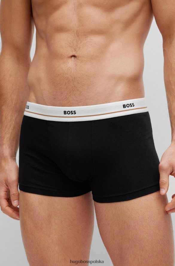 Hugo Boss pięciopak bokserek z elastycznej bawełny z paskami z logo Hugo wzorzyste R0X0H61327