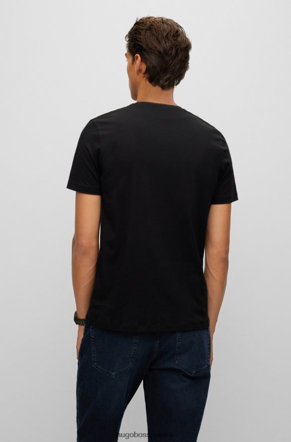 Hugo Boss trójpak bielizny-t-shirtów z czerwonym logo i nadrukiem w kolorze czarnym hugo czarny R0X0H61039