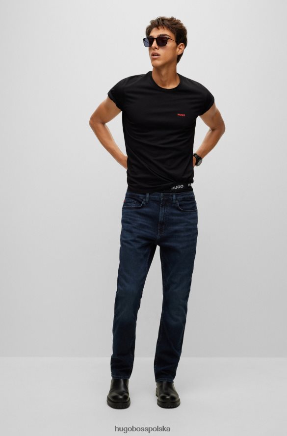 Hugo Boss trójpak bielizny-t-shirtów z czerwonym logo i nadrukiem w kolorze czarnym hugo czarny R0X0H61039