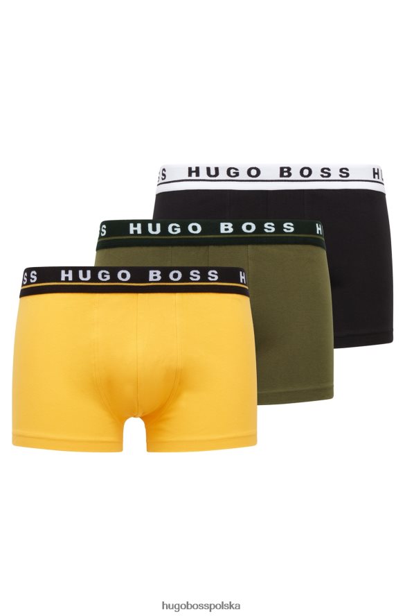 Hugo Boss trzypak bokserek ze stretchu bawełnianego z logo w pasie hugo wzorzyste R0X0H61129
