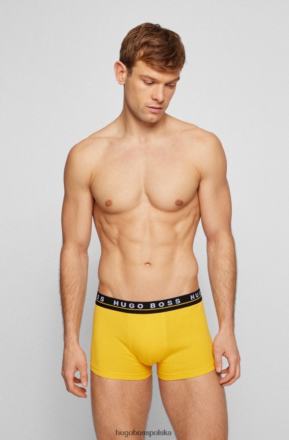 Hugo Boss trzypak bokserek ze stretchu bawełnianego z logo w pasie hugo wzorzyste R0X0H61129