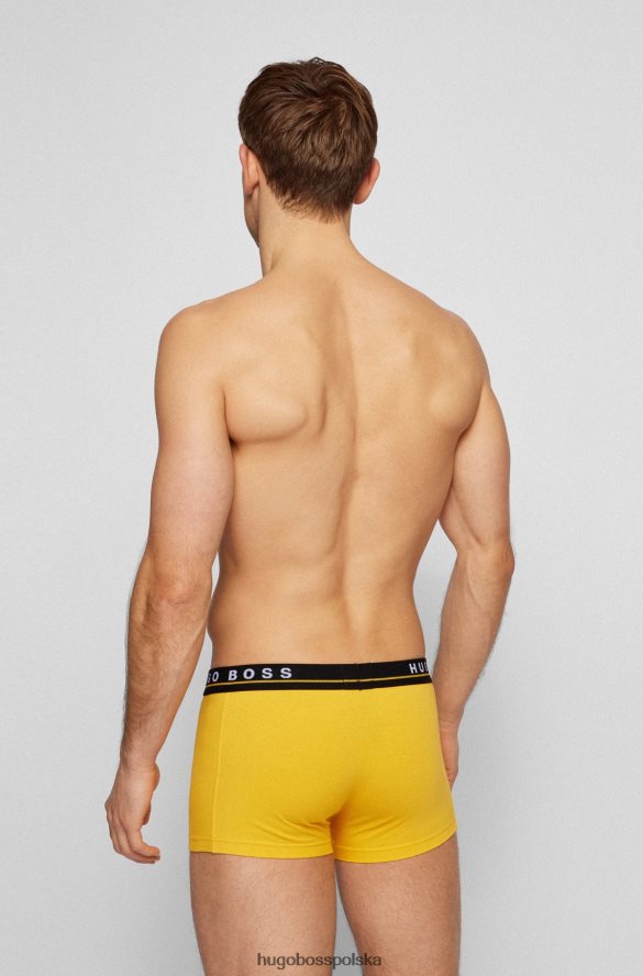Hugo Boss trzypak bokserek ze stretchu bawełnianego z logo w pasie hugo wzorzyste R0X0H61129