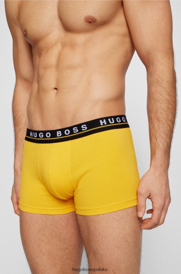 Hugo Boss trzypak bokserek ze stretchu bawełnianego z logo w pasie hugo wzorzyste R0X0H61129