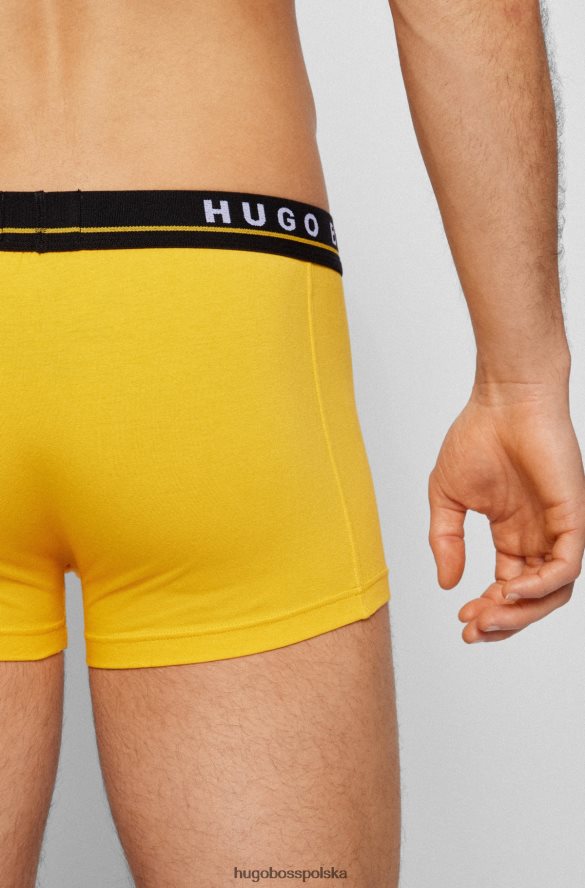 Hugo Boss trzypak bokserek ze stretchu bawełnianego z logo w pasie hugo wzorzyste R0X0H61129