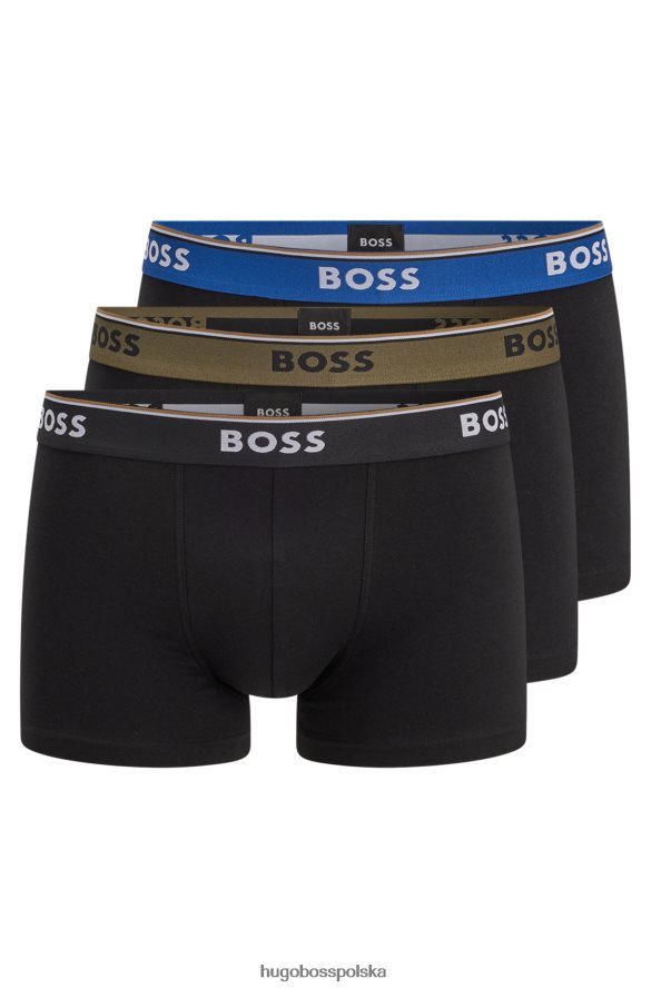 Hugo Boss trzypak wzorzystych spodenek z elastycznej bawełny z paskami z logo hugo wzorzyste R0X0H61398