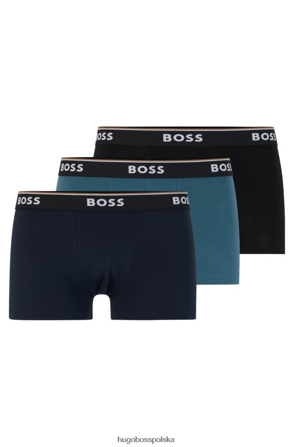 Hugo Boss wzorzysty trójpak kąpielówek z rozciągliwej bawełny z logo hugo wzorzyste R0X0H62847