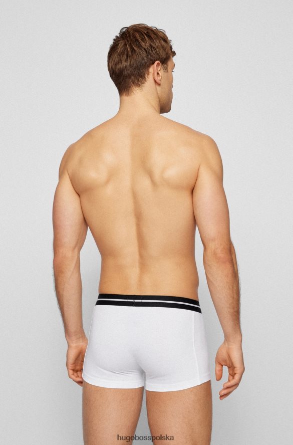 Hugo Boss wzorzysty trzypak bokserek hugo ze stretchu bawełnianego z paskiem z logo wzorzyste R0X0H61460
