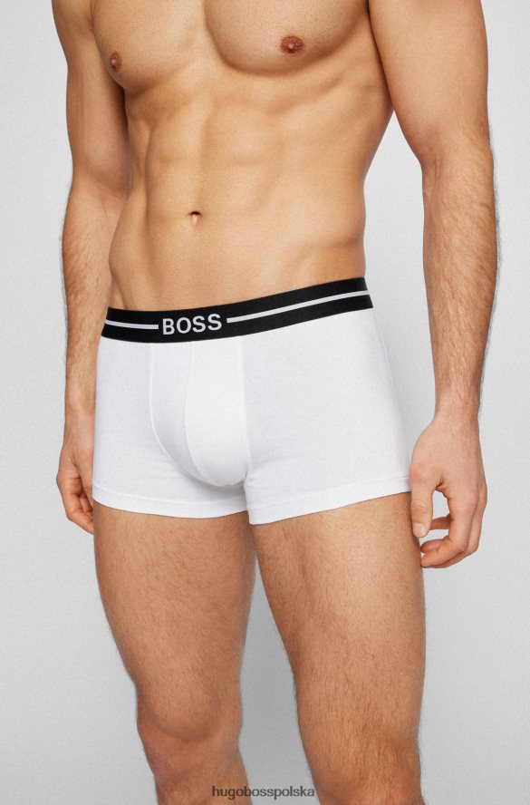 Hugo Boss wzorzysty trzypak bokserek hugo ze stretchu bawełnianego z paskiem z logo wzorzyste R0X0H61460