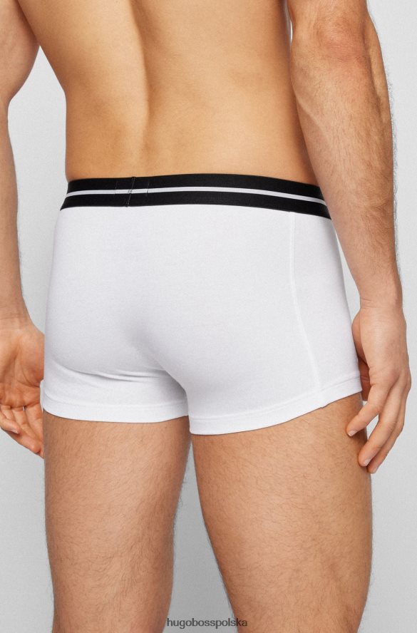 Hugo Boss wzorzysty trzypak bokserek hugo ze stretchu bawełnianego z paskiem z logo wzorzyste R0X0H61460