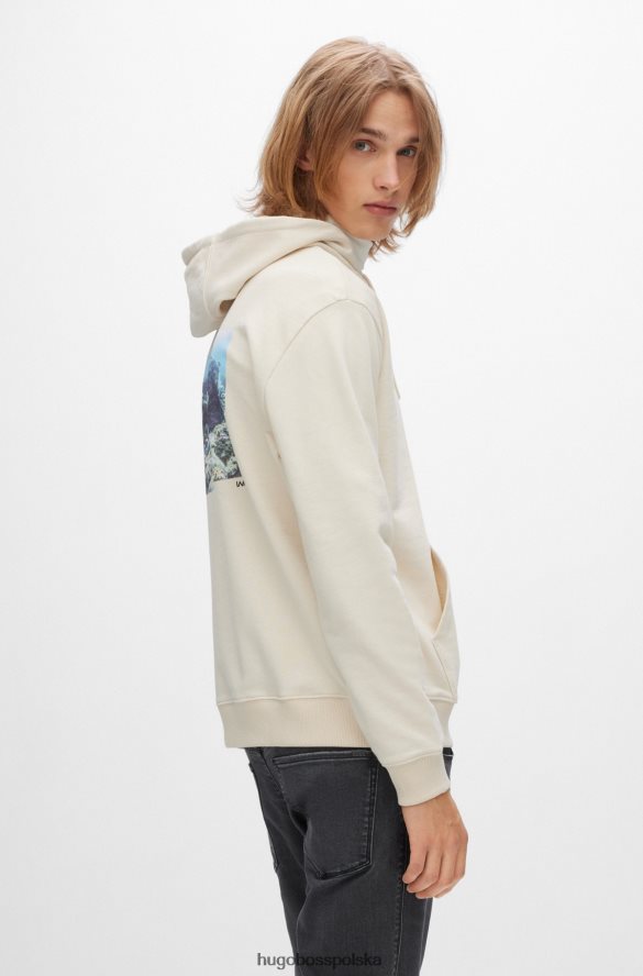 Hugo Boss Biała bluza z kapturem i logo hugo w kolorze recot2 biały R0X0H63741