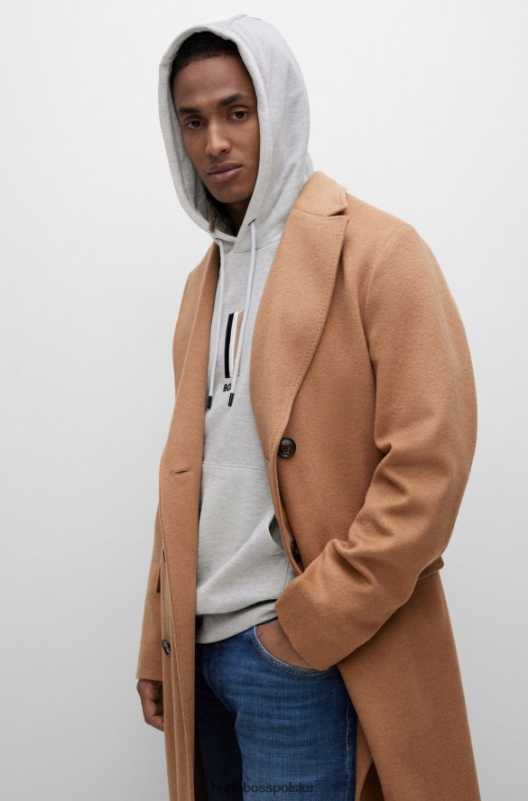Hugo Boss bluza frotte z logo jasnoszary R0X0H61482