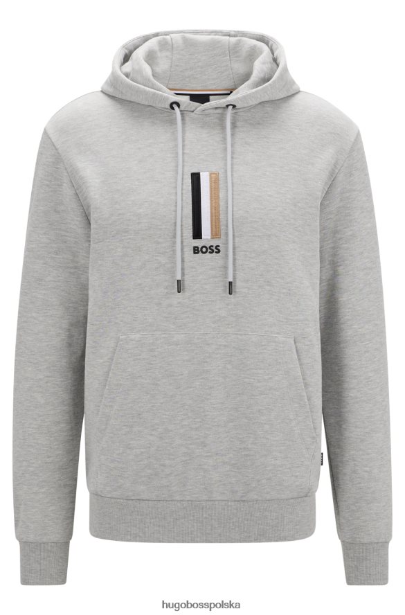 Hugo Boss bluza frotte z logo jasnoszary R0X0H61482