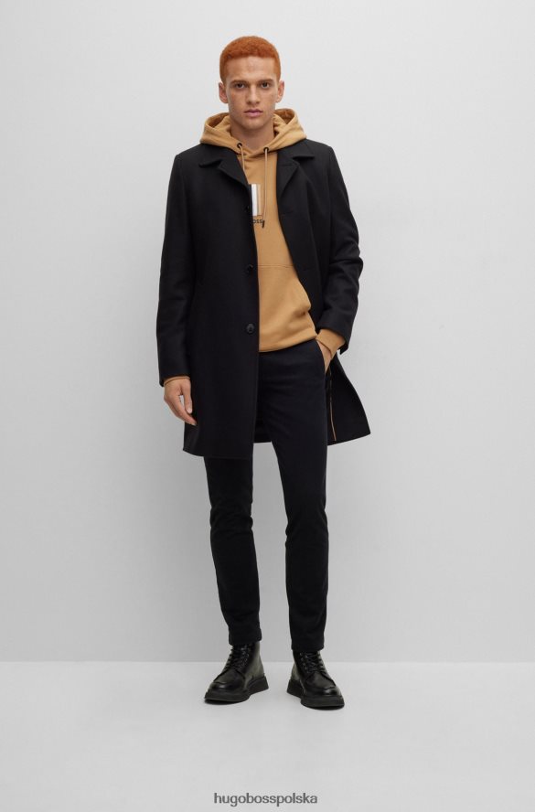 Hugo Boss bluza z kapturem typu french frotte beżowy R0X0H61484