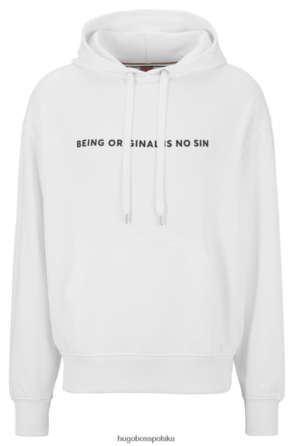 Hugo Boss luźna, bawełniana bluza z kapturem z grafiką Frida Kahlo w kolorze białym hugo biały R0X0H6915