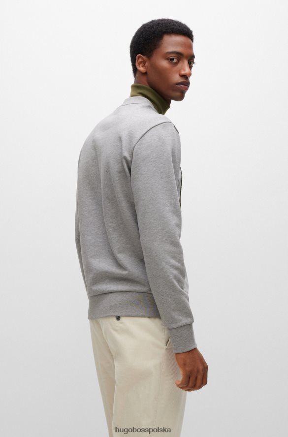 Hugo Boss Bluza typu oversize z frotte z aplikacją ręcznikową w kolorze szarym hugo szary R0X0H61847