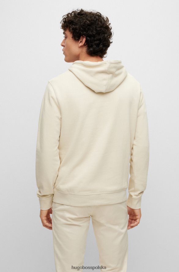 Hugo Boss Bluza z kapturem hugo z bawełny frotte i naszywką z logo w kolorze białym biały R0X0H6938