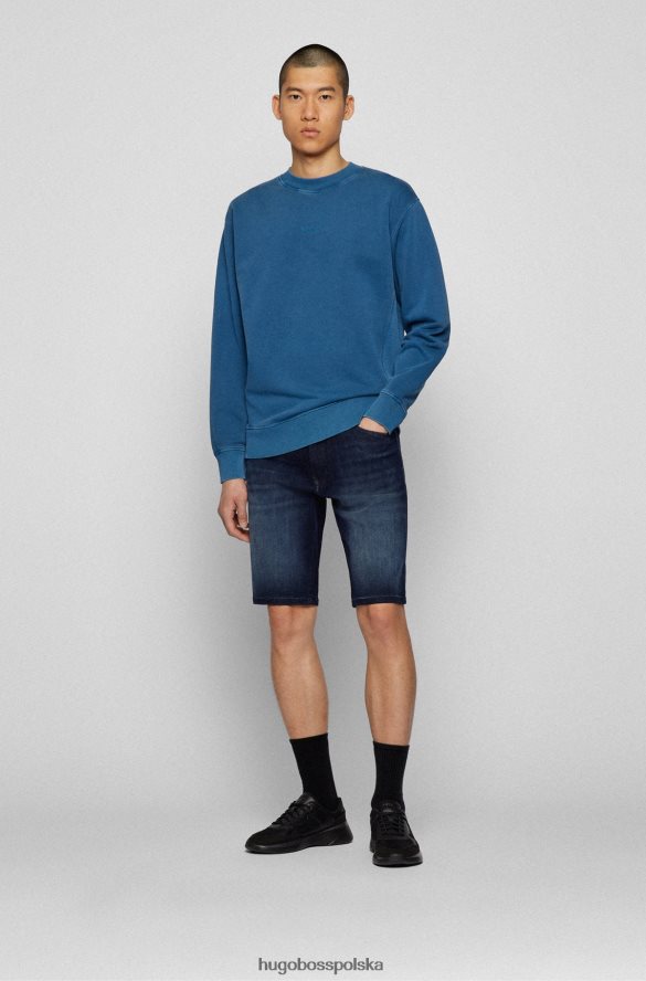 Hugo Boss Bluza z okrągłym dekoltem z francuskiej frotte i warstwowym logo hugo w kolorze niebieskim niebieski R0X0H62100