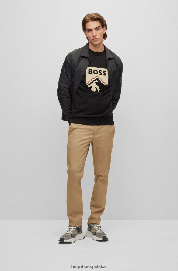 Hugo Boss Hugo bluza typu oversize z frotte z aplikacją ręcznikową w kolorze czarnym czarny R0X0H61846