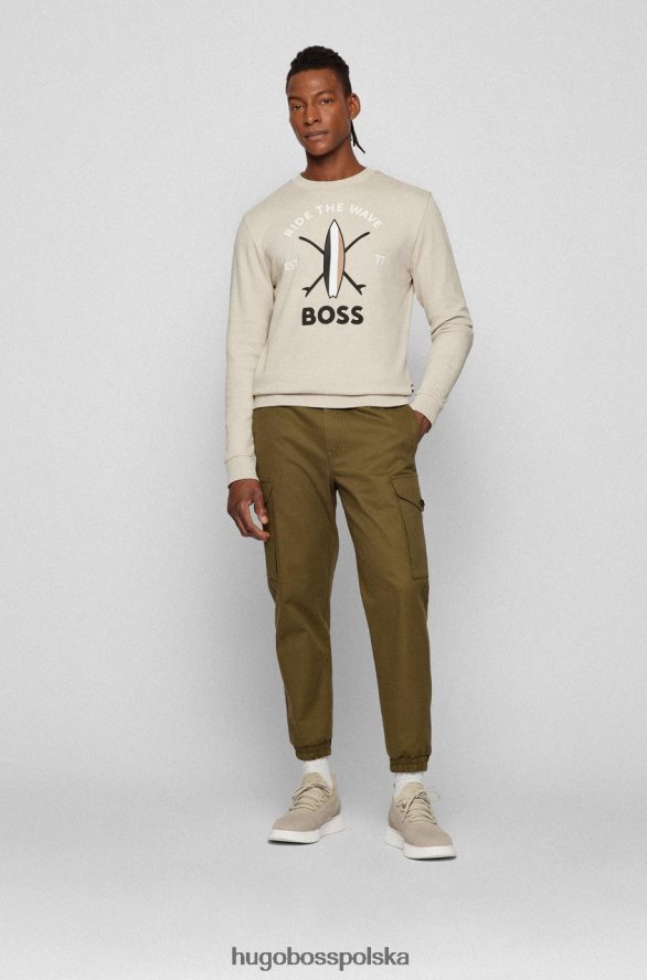 Hugo Boss bluza Savin 50469224 beżowa beżowy R0X0H682