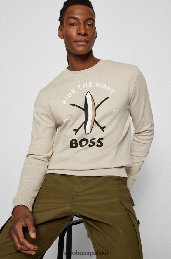Hugo Boss bluza Savin 50469224 beżowa beżowy R0X0H682