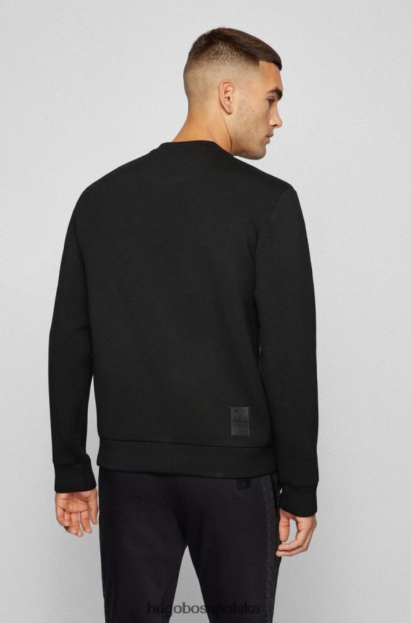 Hugo Boss bluza salboa aj 50456415 czarna czarny biały R0X0H6205