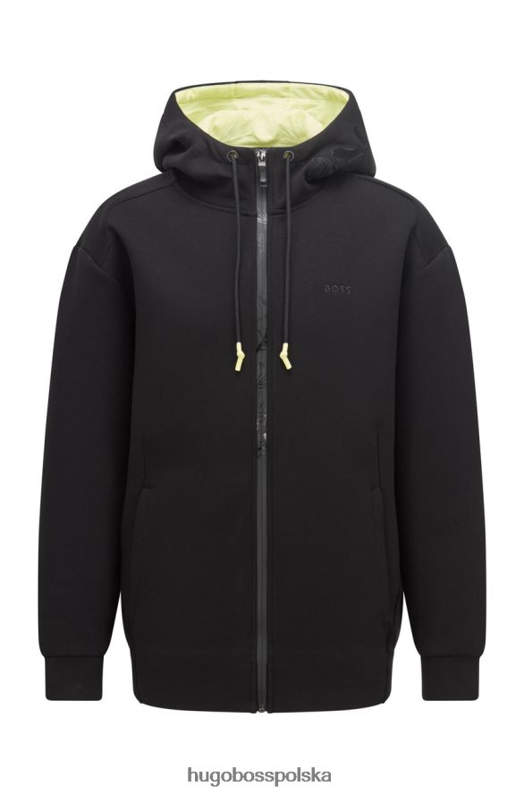 Hugo Boss bluza savion aj 50466223 czarna czarny biały R0X0H681