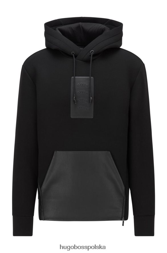 Hugo Boss bluza sly aj 50456406 czarna czarny biały R0X0H6214