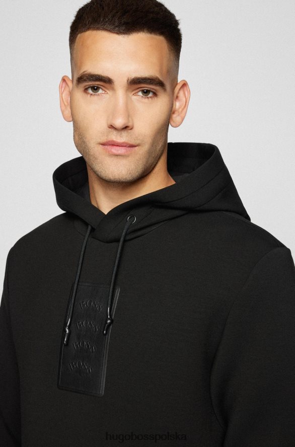 Hugo Boss bluza sly aj 50456406 czarna czarny biały R0X0H6214