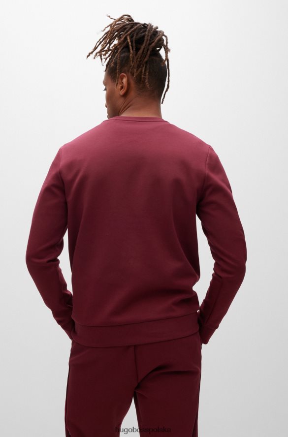 Hugo Boss bluza z mieszanki bawełny z logo hugo w kolorze ciemnoróżowym ciemno różowy R0X0H61674