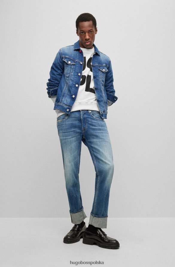 Hugo Boss hugo | Bluza Replay z bawełny organicznej z dużym nadrukiem logo kapsułki biały R0X0H62186
