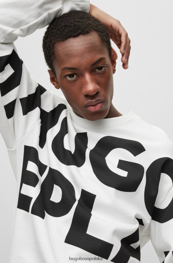 Hugo Boss hugo | Bluza Replay z bawełny organicznej z dużym nadrukiem logo kapsułki biały R0X0H62186