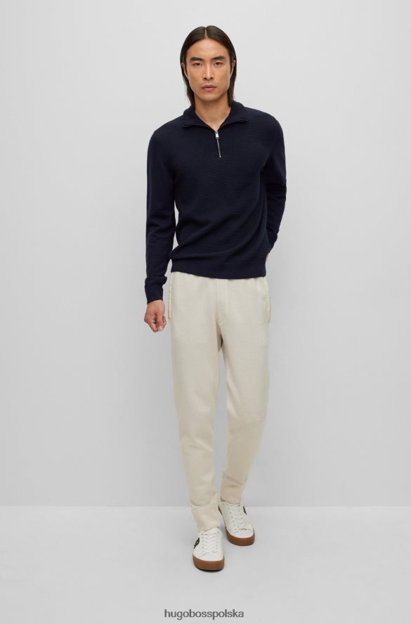 Hugo Boss Białe spodnie dresowe hugo o regularnym kroju z bawełny i dziewiczej wełny biały R0X0H62868