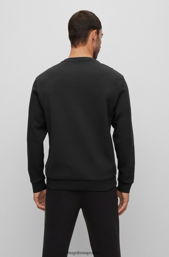 Hugo Boss Bluza hugo z mieszanki bawełny, o swobodnym kroju, z czarnym logo ze strasu czarny R0X0H63454