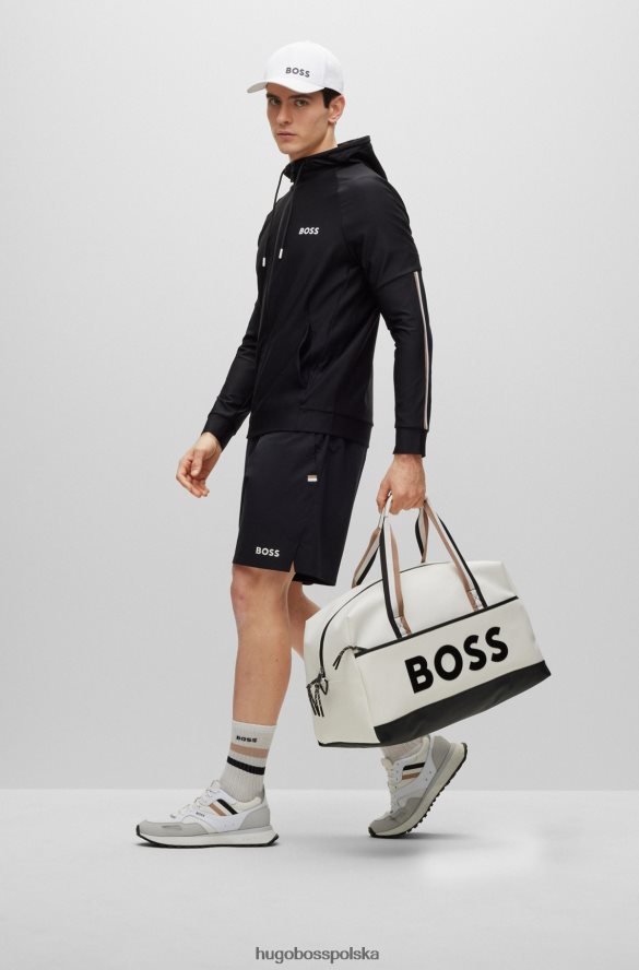 Hugo Boss Bluza z kapturem i logo Hugo x Matteo Berrettini, wykonana z elastycznego materiału czarny R0X0H63737