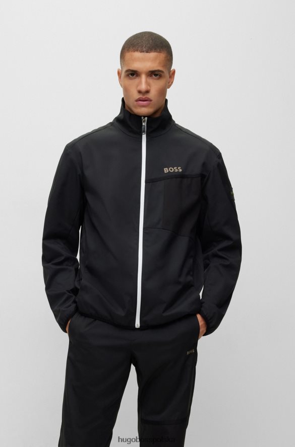 Hugo Boss Czarny dres hugo z logo i wodoodpornym materiałem czarny R0X0H63290