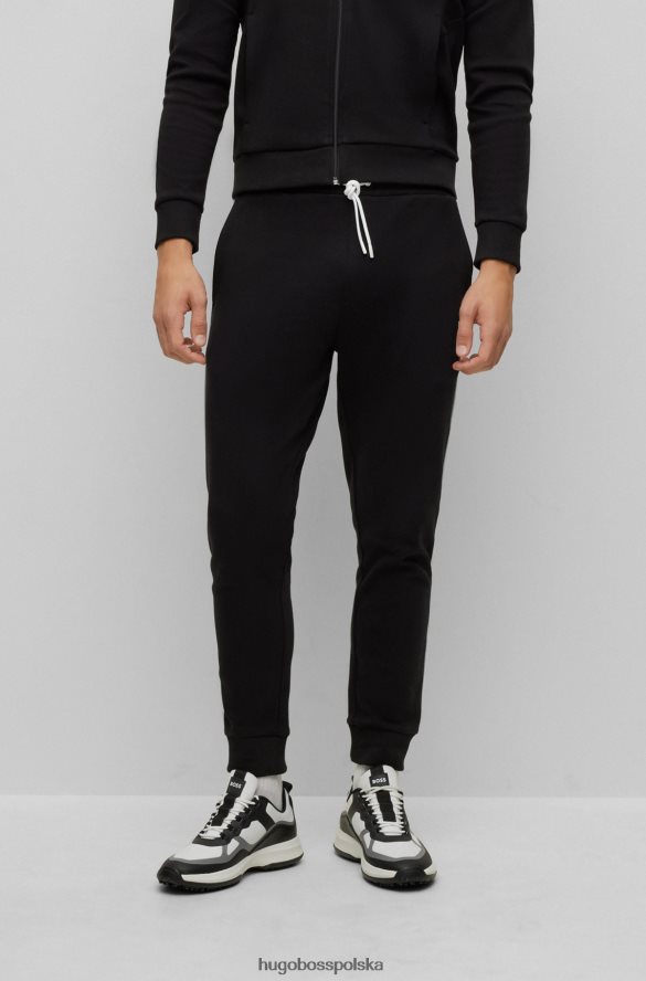 Hugo Boss Czarny dres o regularnym kroju z logo, wykonany z dwustronnej bawełny hugo czarny R0X0H61046