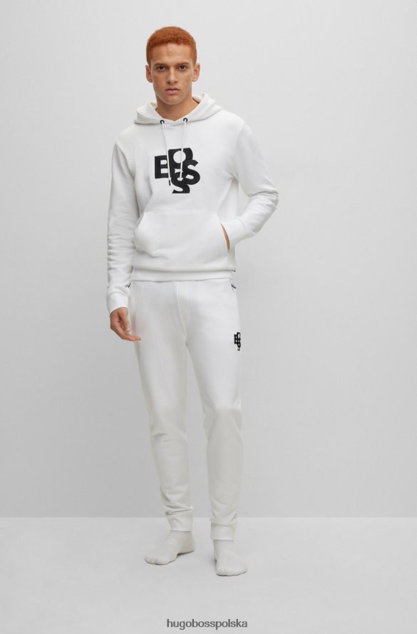 Hugo Boss Dres frotté z wstrząśniętym logo, biały hugo biały R0X0H61271